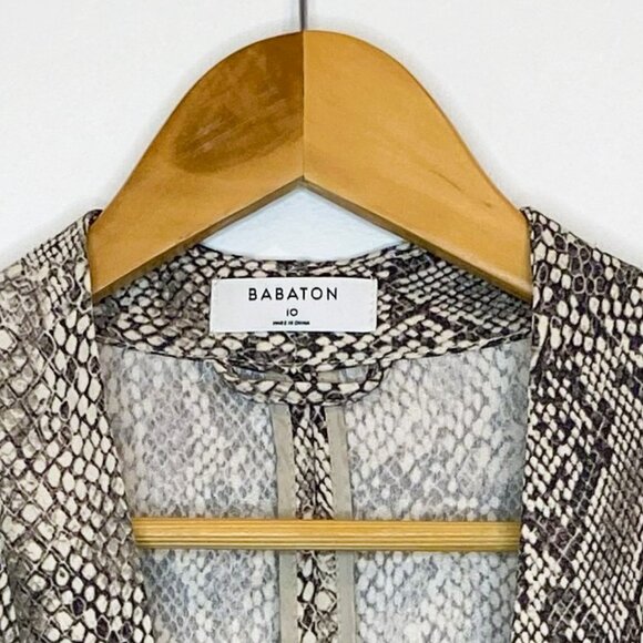 Babaton - Aritiza - Macauley Blazer, Snakeskin Pattern, Tan/Black - Size 10 - Picture 3 of 9